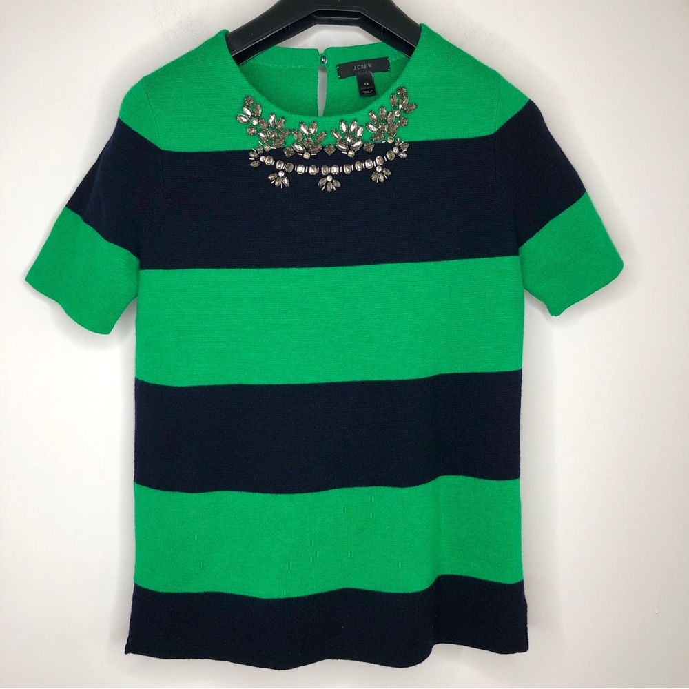 J. Crew Jewel Collar Merino Wool Sweater Size XS